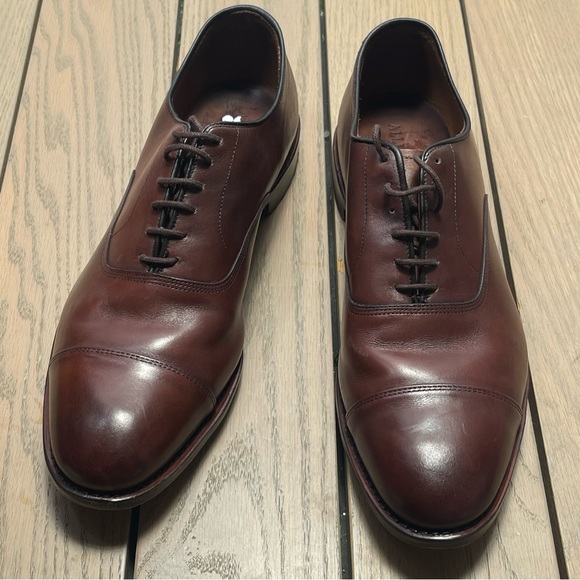 Allen Edmonds "PARK AVENUE" Men's Sz 12D Cap Oxfords USA Burgundy - Picture 3 of 12